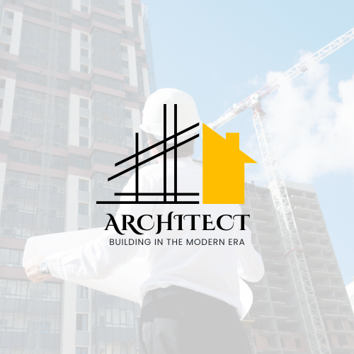 purple & white modern style construction architect logo purple & white modern style construction architect logo